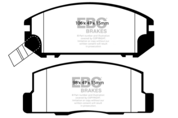 Picture of EBC 99-02 Toyota MR2 1-8 Ultimax2 Rear Brake Pads
