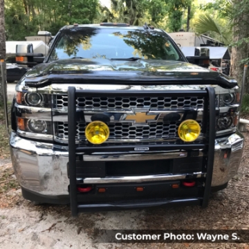 Picture of Go Rhino 15-19 Chevrolet Silv 2500HD-3500HD 3000 Series StepGuard - Black Center Grille Guard Only