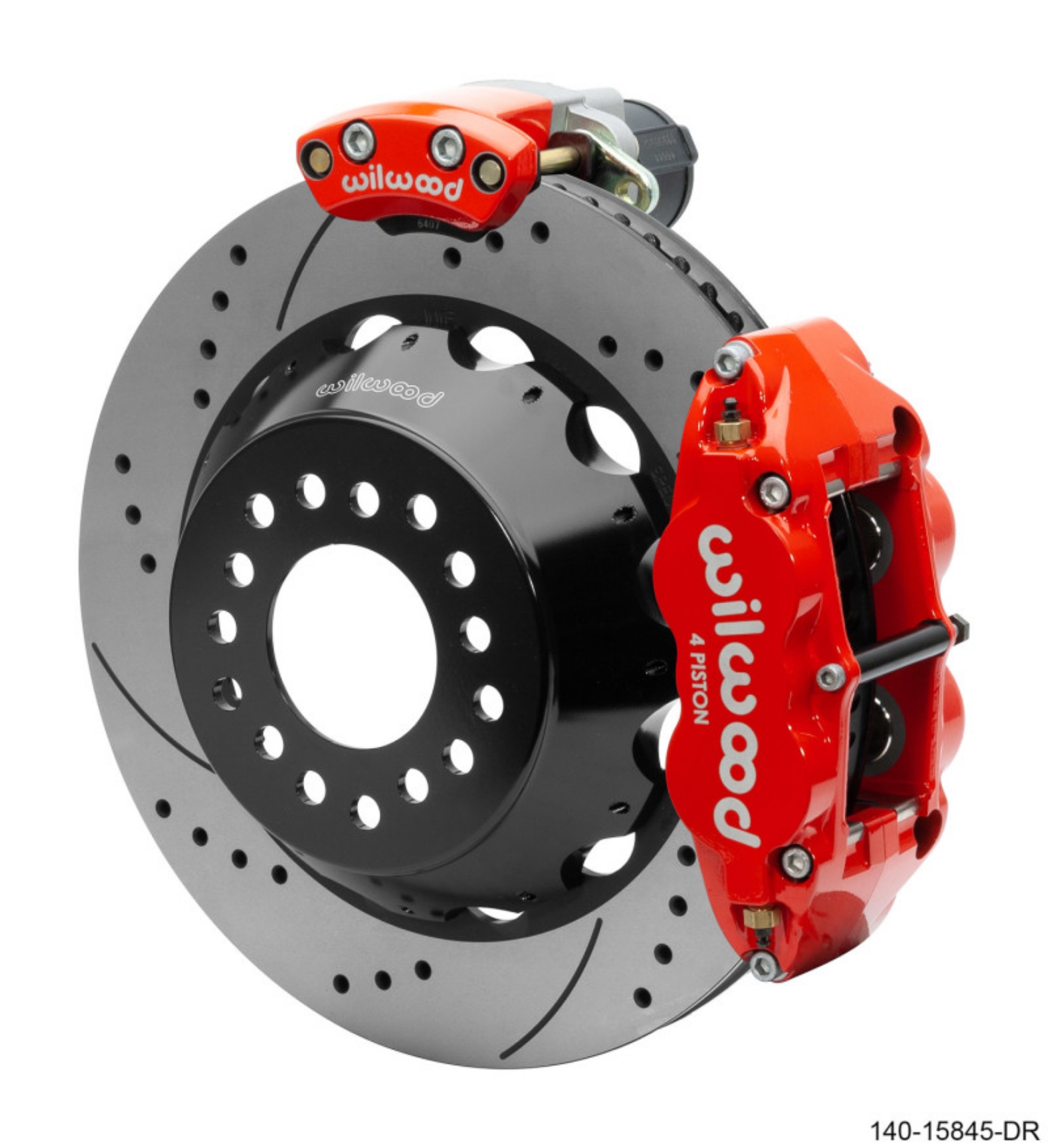 Picture of Wilwood Narrow Superlite 4R Rear P-Brk Kit 14-00in Rotor Big Ford New Style 2-50in Offset - SRP Red
