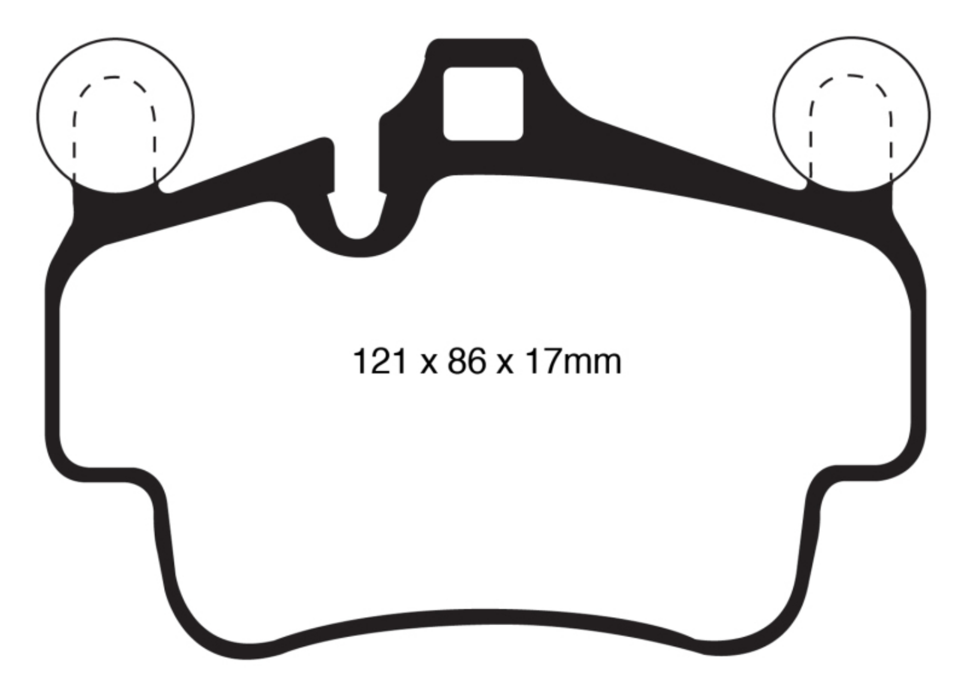 Picture of EBC 07-08 Porsche 911 997 Cast Iron Rotor only 3-6 Carrera 2 Redstuff Front Brake Pads