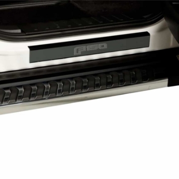 Picture of Putco 15-20 Ford F-150 - Regular Cab & SuperCab w- F-150 Etching 2pcs Black Platinum Door Sill