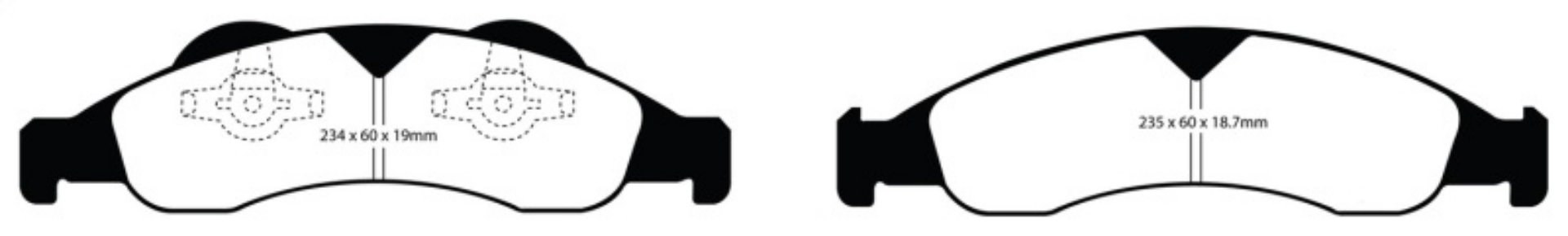 Picture of EBC 07-09 Ford Expedition 5-4 2WD Greenstuff Front Brake Pads