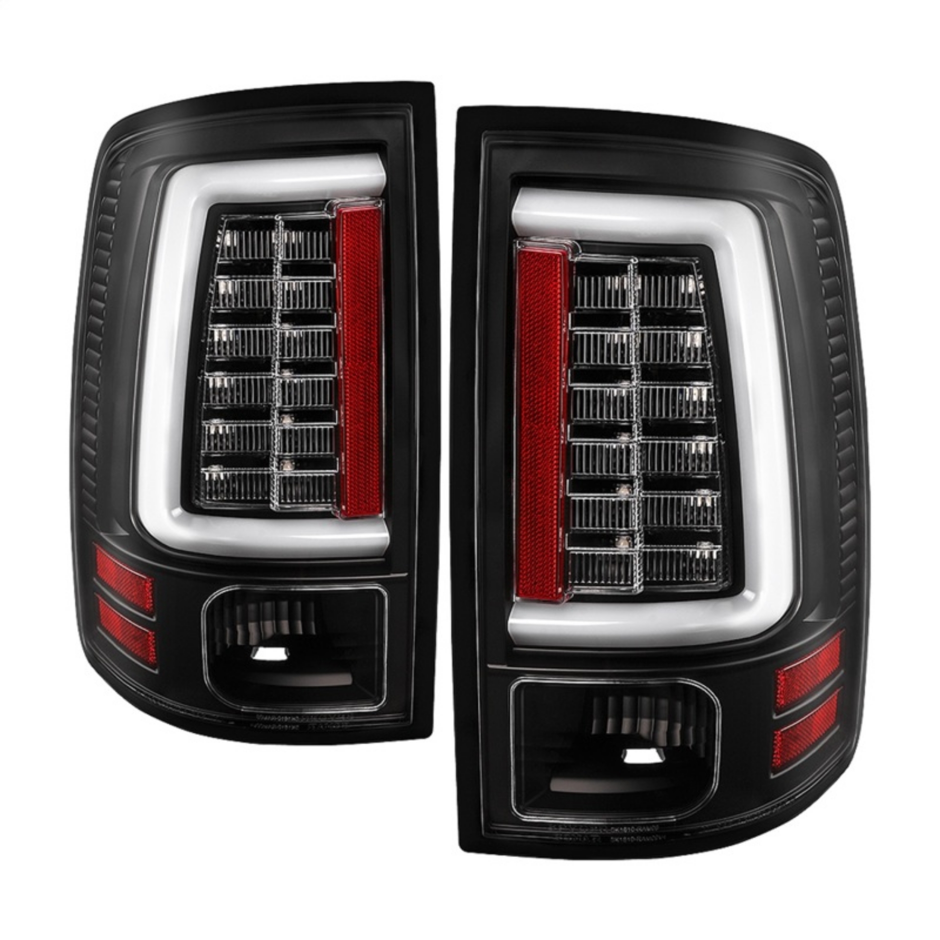 Picture of Spyder Dodge Ram 09-18 LED Tail Lights - All Black ALT-YD-DRAM09V2-LED-BKV2 Incandescent Only