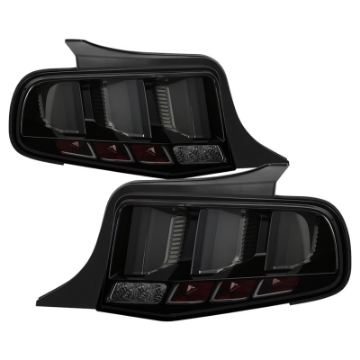 Picture of Spyder 10-12 Ford Mustang Light Bar Seq Turn Signal LED Tail Lights - Smoke ALT-YD-FM10-LED-SM