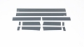 Picture of Putco 15-20 Ford F-150 Super Cab 6-5ft 4-25in Tall - 12pcs Black Platinum Rocker Panels