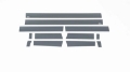 Picture of Putco 15-20 Ford F-150 Super Cab 6-5ft 4-25in Tall - 12pcs Black Platinum Rocker Panels