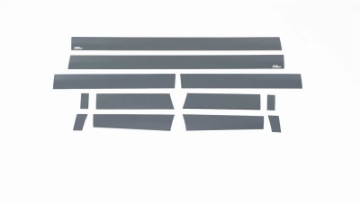 Picture of Putco 15-20 Ford F-150 Super Cab 6-5ft 4-25in Tall - 12pcs Black Platinum Rocker Panels
