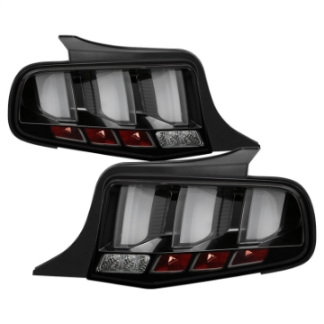 Picture of Spyder 10-12 Ford Mustang - Light Bar Seq- Turn Signal LED Tail Lights - Black - ALT-YD-FM10-LED-BK