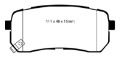 Picture of EBC 07-12 Hyundai Veracruz 3-8 Greenstuff Rear Brake Pads