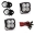 Picture of Baja Designs Squadron Sport Polaris A-Pillar LED Light Pods w- 1-75in Harness-Mounts Kit