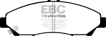 Picture of EBC 07-13 Acura MDX 3-7 Ultimax2 Front Brake Pads