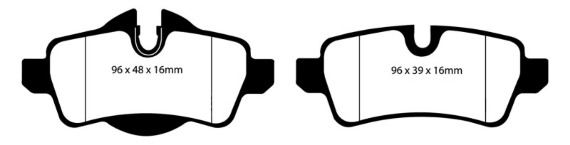 Picture of EBC 07-14 Mini Hardtop 1-6 Redstuff Rear Brake Pads
