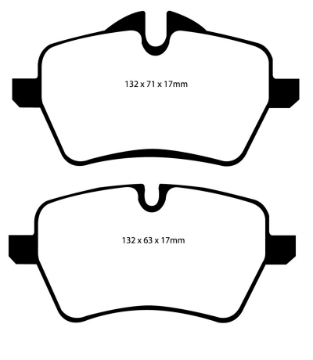 Picture of EBC 07-14 Mini Hardtop 1-6 Turbo Cooper S Ultimax2 Front Brake Pads