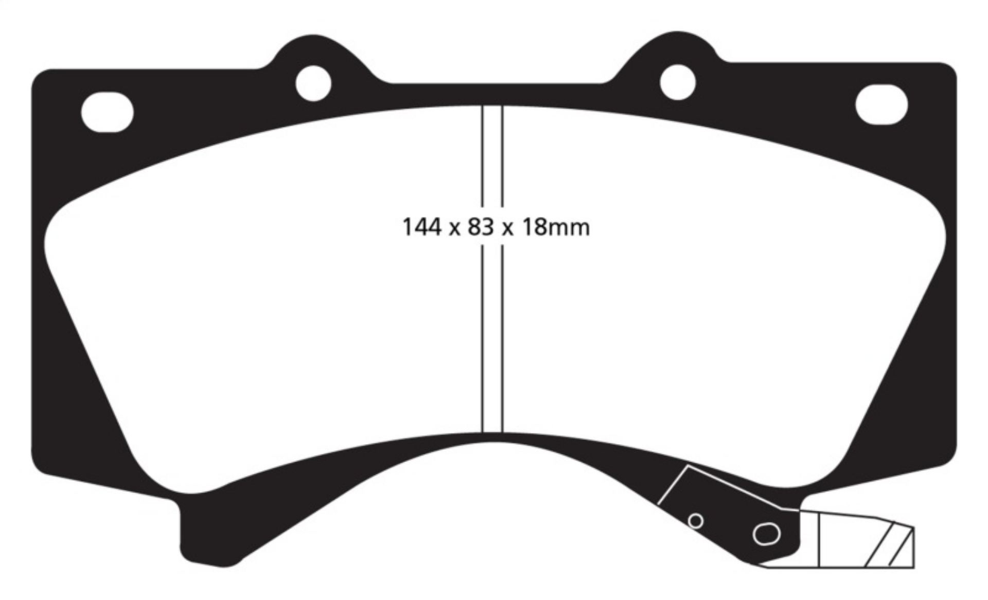 Picture of EBC 08+ Lexus LX570 5-7 Greenstuff Front Brake Pads