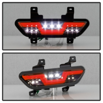 Picture of Spyder 15-16 Ford Mustang LED Reverse Lights - Black Smoke w- Red Bar ALT-YD-FM15RED-REV-BSM