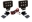 Picture of Putco 07-18 Jeep Wrangler JK - Qty 2 Luminix 4in Blocks w- Window brackets Luminix Jeep LED Kits