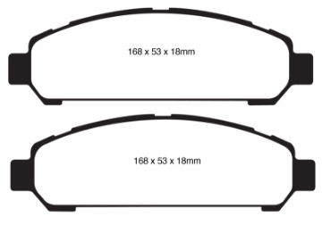 Picture of EBC 08+ Toyota Venza 2-7 Greenstuff Front Brake Pads