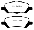 Picture of EBC 08+ Toyota Venza 2-7 Greenstuff Rear Brake Pads
