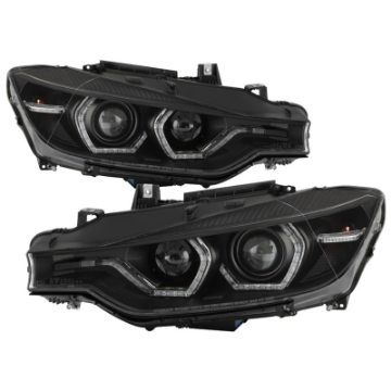 Picture of Spyder 12-14 BMW F30 3 Series 4DR Projector Headlights - Black PRO-YD-BMWF3012-AFSHID-BK
