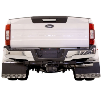 Picture of Putco 17-20 Ford SuperDuty Dually - Fits Rear - Set of 2 Mud Skins - Brushed SS w- Hex Shield