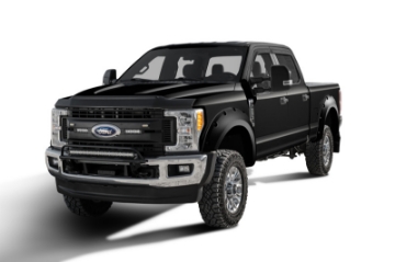 Picture of Bushwacker 17-20 Ford F-250 Super Duty - F-350 Super Duty Pocket Style Flares 4pc - Agate Black Met