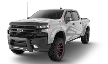 Picture of Bushwacker 20-21 Chevrolet Silverado 1500 Pocket Style Flares 4pc - Silver Ice Metallic