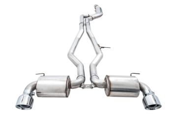 Picture of AWE 2020 Toyota Supra A90 Non-Resonated Touring Edition Exhaust - 5in Chrome Silver Tips
