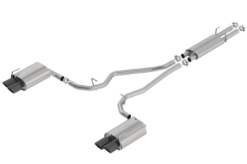 Picture of Borla 2020 Ford Explorer ST 3-0L V6 2-25in S-type Exhaust - Black Chrome Tips