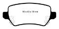 Picture of EBC 08-09 Saturn Astra 1-8 Yellowstuff Rear Brake Pads