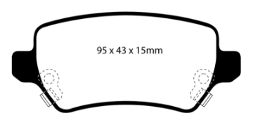Picture of EBC 08-09 Saturn Astra 1-8 Yellowstuff Rear Brake Pads