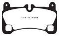 Picture of EBC 08-09 Volkswagen Touareg 3-6 2 holes at bottom of backplate Redstuff Rear Brake Pads