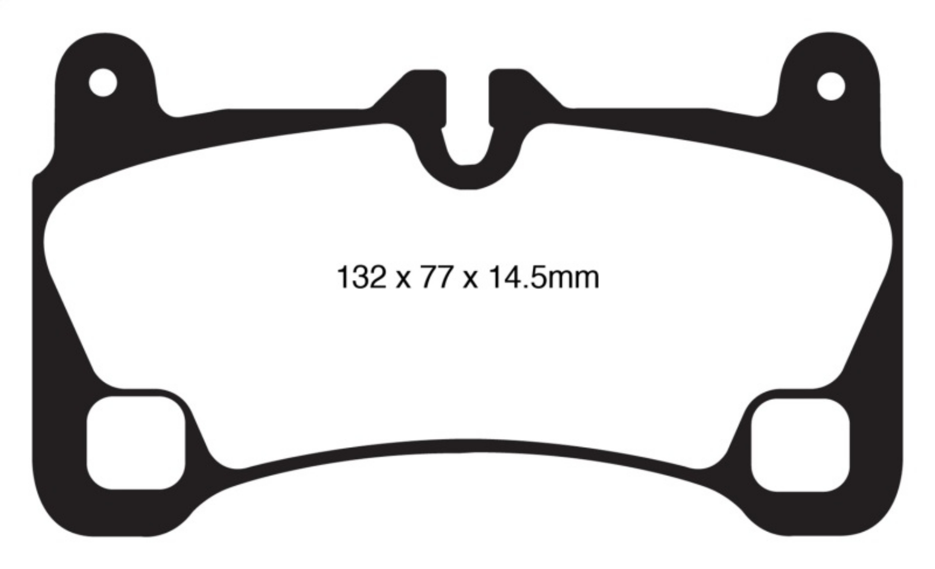 Picture of EBC 08-09 Volkswagen Touareg 3-6 2 holes at bottom of backplate Redstuff Rear Brake Pads