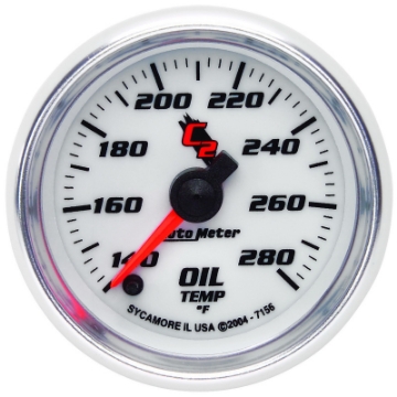 Picture of Autometer C2 52mm 140 - 280 Deg- F Electronic Oil Temp Gauge