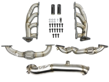 Picture of aFe Twisted Steel Headers Up-Pipes & Down-Pipe 11-15 GM Diesel Trucks V8-6-6L td LML