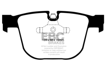 Picture of EBC 08-10 BMW M3 4-0 E90 Ultimax2 Rear Brake Pads