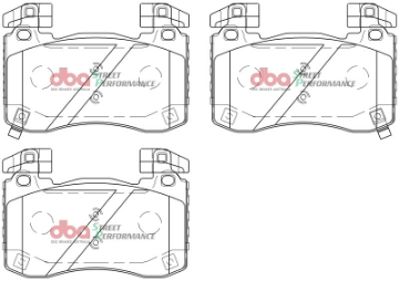 Picture of DBA 2018+ Kia Stinger V6 Twin Turbo SP Performance Front Brake Pads