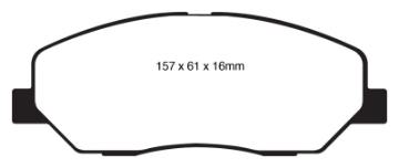 Picture of EBC 08-10 Hyundai Genesis 3-8 Yellowstuff Front Brake Pads