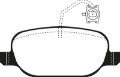 Picture of EBC 2014+ Alfa Romeo 4C 1-75L Turbo Redstuff Rear Brake Pads