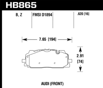 Picture of Hawk 18-19 Audi S5 HPS 5-0 Front Brake Pads