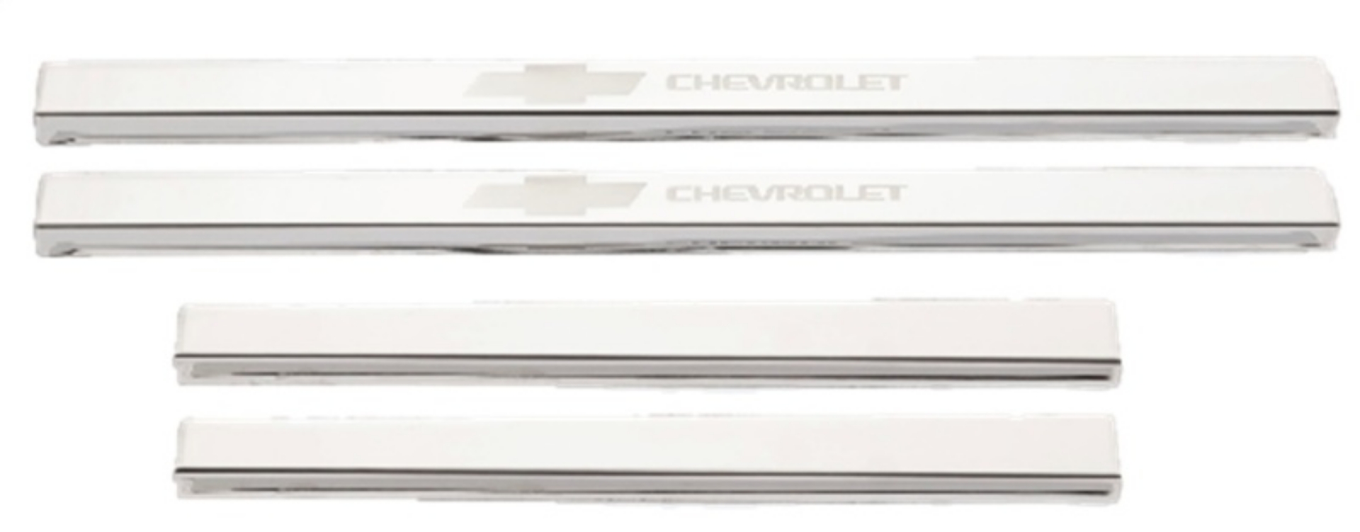 Picture of Putco 2019+ Chevrolet Silverado LD- Crew Cab 4pc w- Bow Tie Etching SS Door Sills