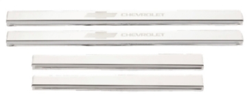 Picture of Putco 2019+ Chevrolet Silverado LD- Crew Cab 4pc w- Bow Tie Etching SS Door Sills