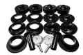 Picture of Energy Suspension 18+ Jeep Wrangler JL Black Rock-Flex 2in Adjustable Coil Spacer Set