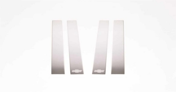 Picture of Putco 14-14 Chevrolet Silverado HD - Ext Cab - 4pcs Stainless Steel Pillar Posts Classic