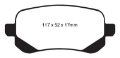 Picture of EBC 08-11 Chrysler Town & Country 3-3 Greenstuff Rear Brake Pads