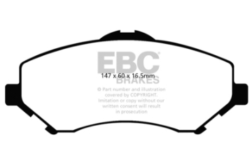 Picture of EBC 08-11 Chrysler Town & Country 3-3 Ultimax2 Front Brake Pads