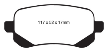 Picture of EBC 08-11 Chrysler Town & Country 3-3 Ultimax2 Rear Brake Pads