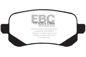Picture of EBC 08-11 Chrysler Town & Country 3-3 Ultimax2 Rear Brake Pads