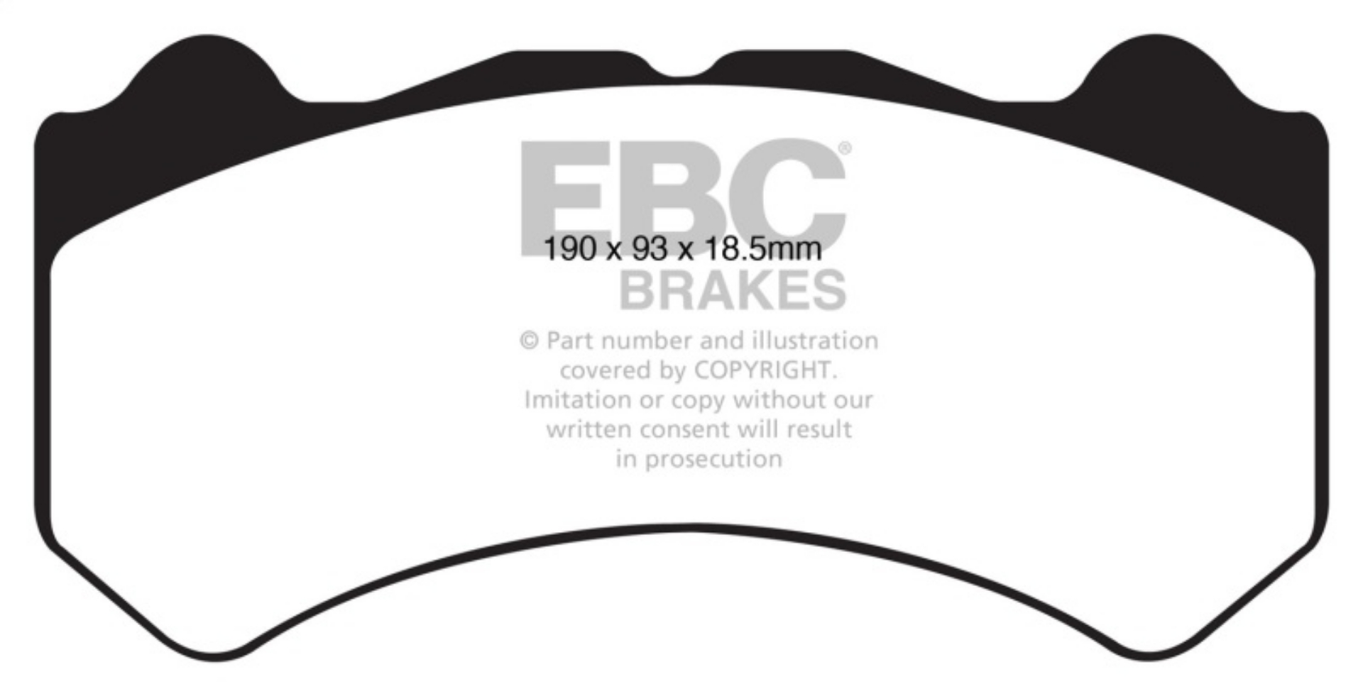 Picture of EBC 08-11 Nissan GT-R R35 3-8 Twin Turbo Cast Iron Rotors Bluestuff Front Brake Pads