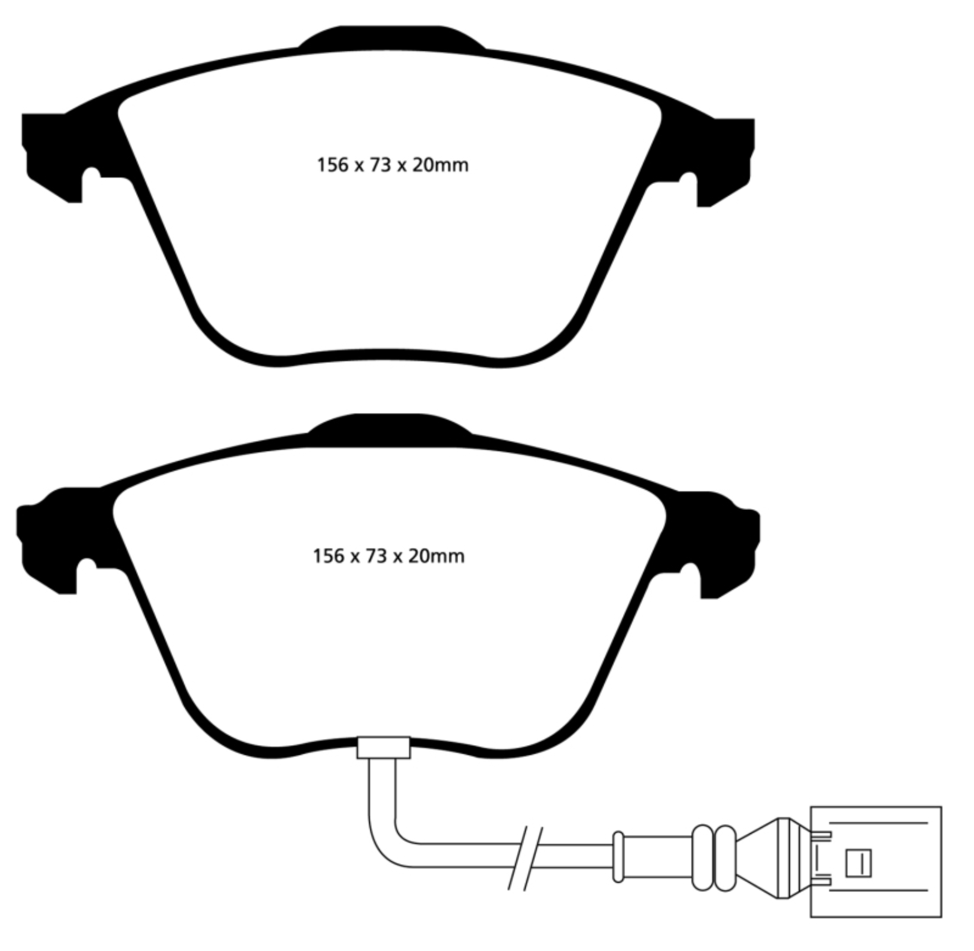 Picture of EBC 08-11 Volkswagen CC 3-6 Greenstuff Front Brake Pads