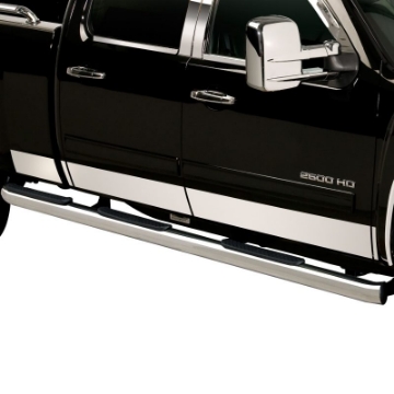 Picture of Putco 14-18 Chevy Silverado LD - Crew Cab - 5-5in Bed - 10pcs Stainless Steel Rocker Panels
